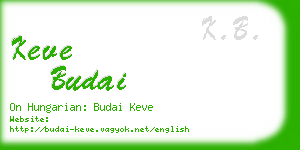 keve budai business card